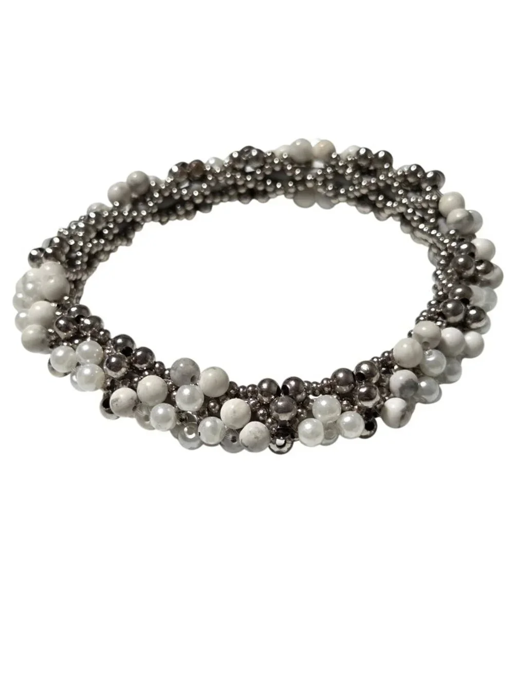 Cha Cha Beaded Cluster Bracelet aux Pearls Glam Bridal Inspired Fashion Jewelry